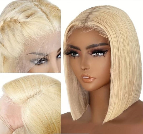 Bob-Wig - Human Hair - Blond