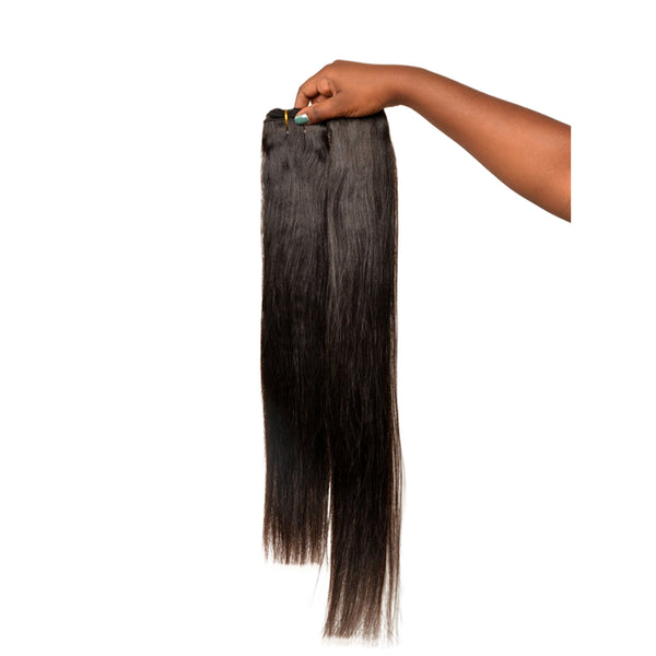 Perruvian Human Hair Extension - Black | Bone Straight Human Hair Bundles